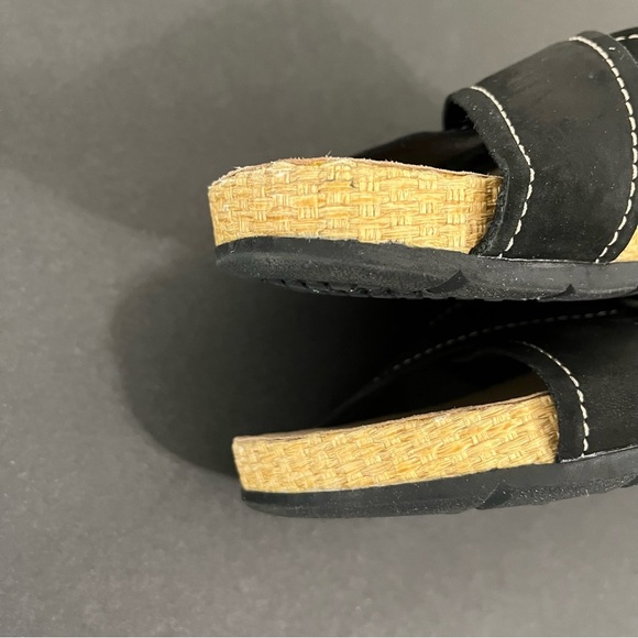 Clark’s Collection Black Reileigh Leatger Slip On Sandals - Picture 10 of 16